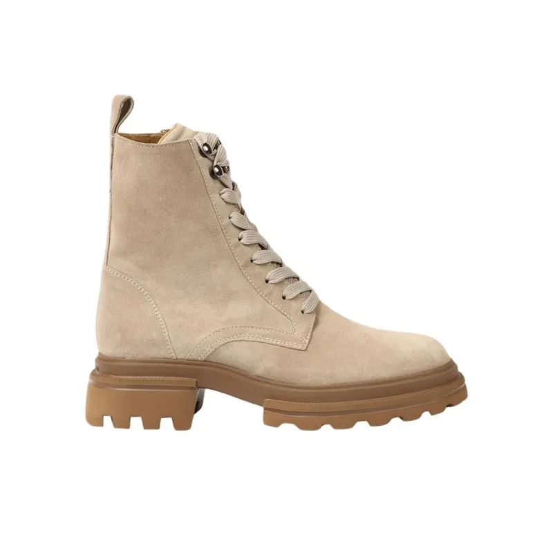 HOGAN 10 Storey Ankle Boots 5.5cm Women's Brown-1