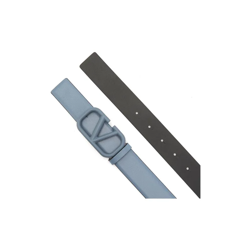 Valentino Cow Leather Belts Men's Light Blue -2