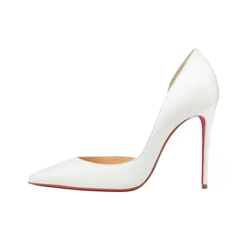 Christian Louboutin Iriza 100mm Pump White Nappa Leather Women's