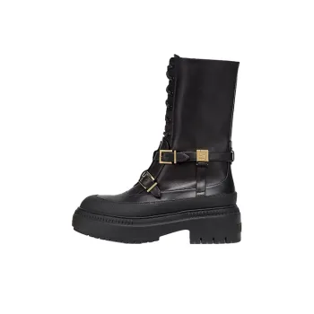 FENDI Delfina Lace Up Biker Boots Women's
