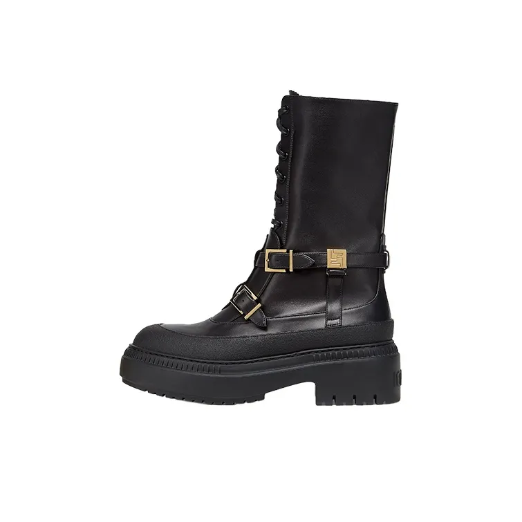 FENDI Delfina Lace Up Biker Boots Women's-0