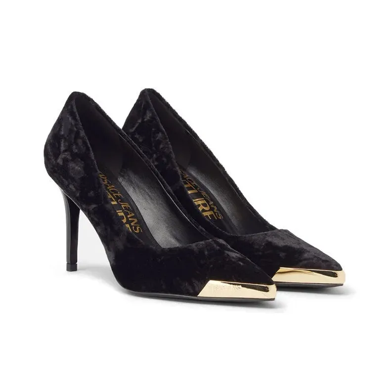 VERSACE JEANS Slim Heel High Heels Women's Black-2