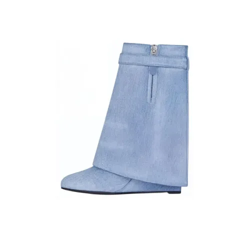 Givenchy Shark Lock Ankle Boots Women's Blue