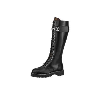 LOUIS VUITTON Territory Flat High Ranger Boots 'Black' Women's