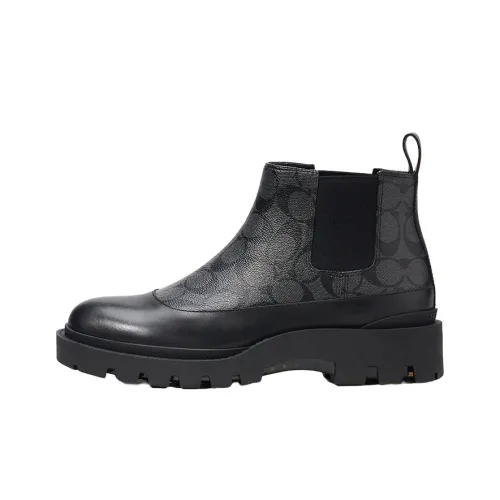 COACH CitySole Short Chelsea Boots Men's Black
