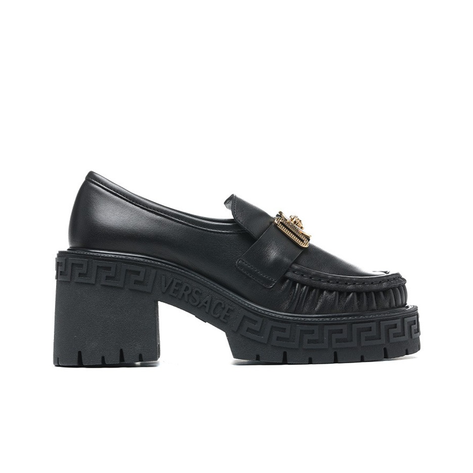 VERSACE Loafers Women's Black - POIZON