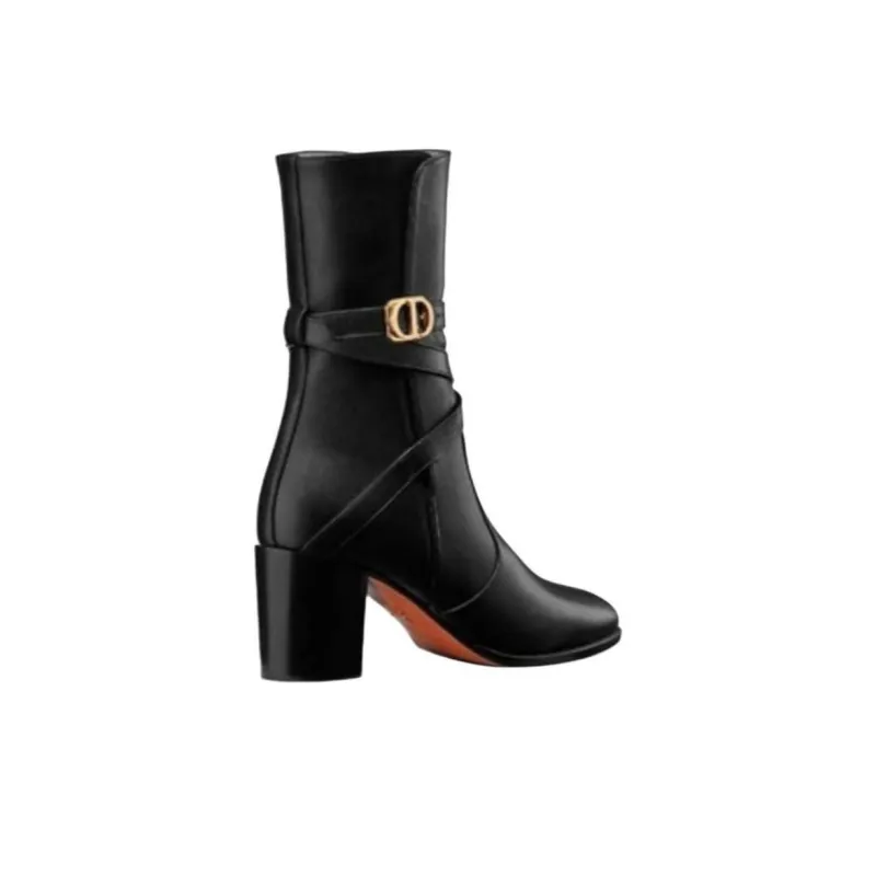 DIOR Empreinte Ankle Boots Women's Black-4