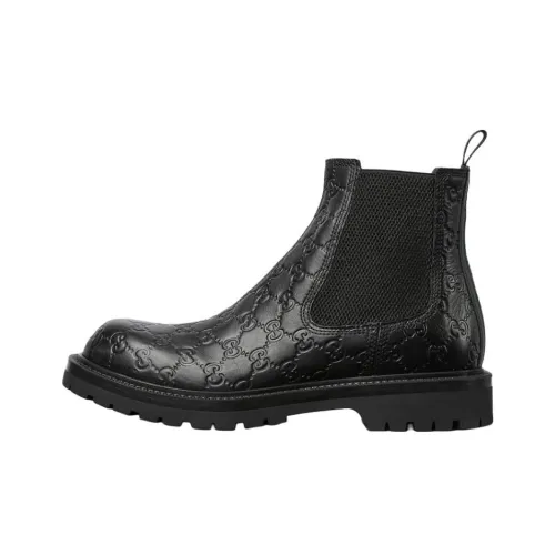 GUCCI Short Chelsea Boots Men's Black