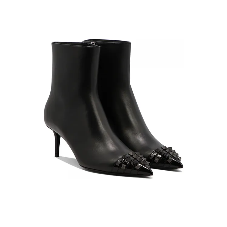 Valentino Rockstud Ankle Boots Women's Black-3