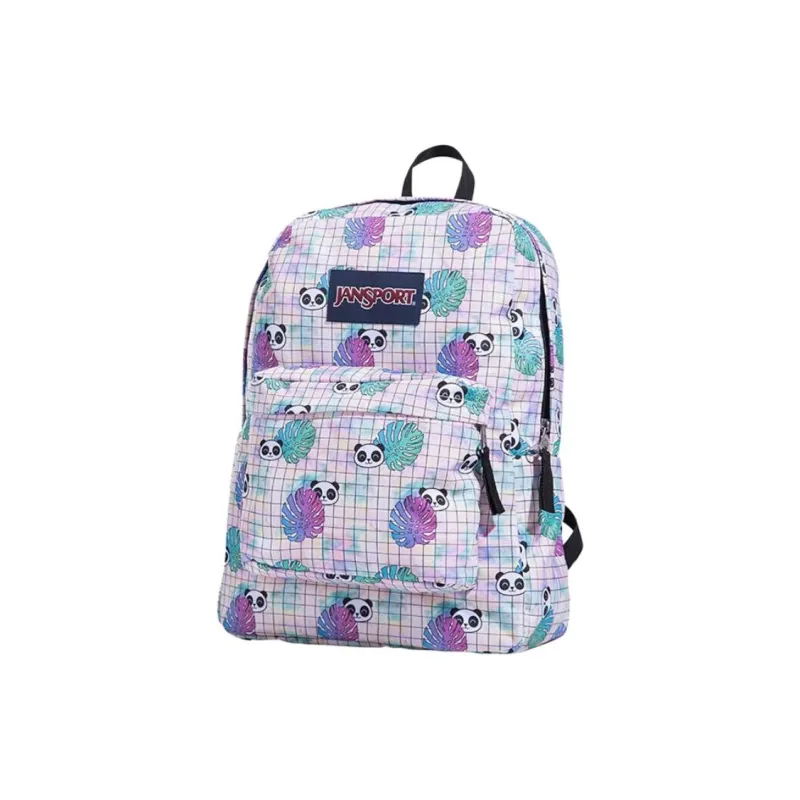 JanSport Polyester Backpack Medium Size Unisex White Panda-1