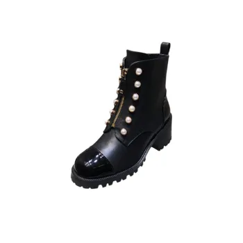 CHANEL Ankle Boots Women's Black