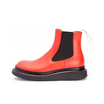 LOEWE Short Chelsea Boots Women's Red