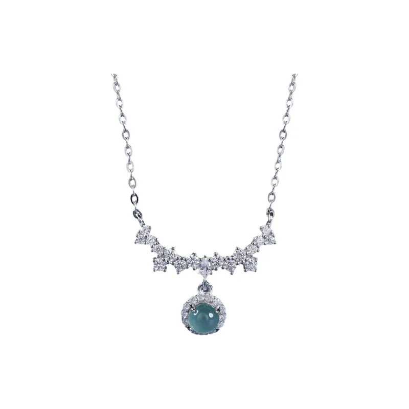 Emerald Ice Glutinous Jadeite Necklaces Women's-0