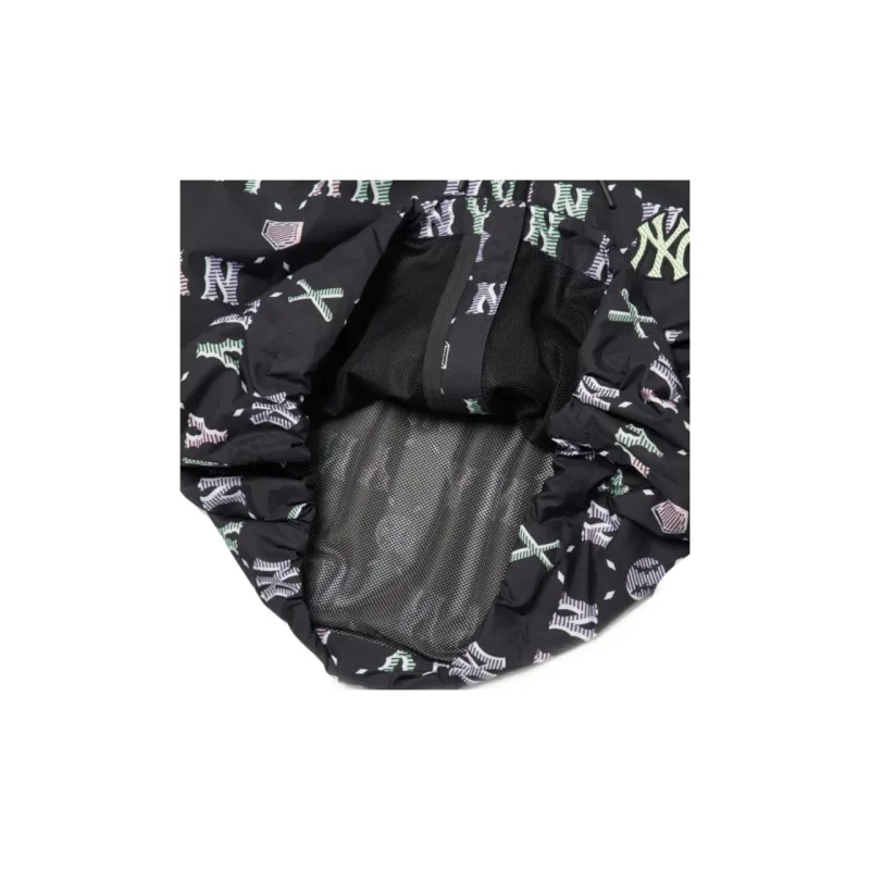 MLB Base Logo Windproof Windbreaker Jacket Women's Black-4