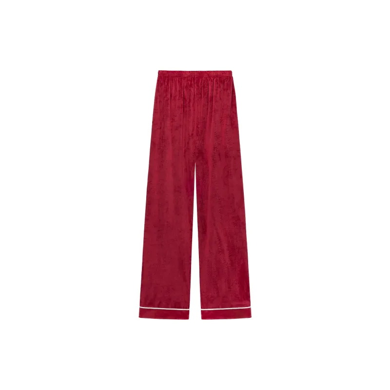 Shanghai Story Pajama Set Unisex 2 Piece Set Burgundy-2