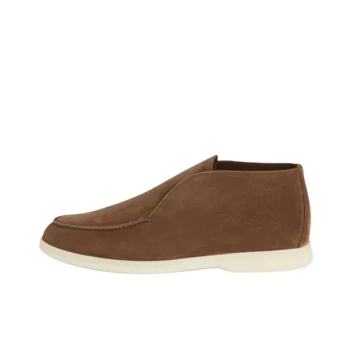 Loro Piana Open Walk Ankle Boots Men's Umber