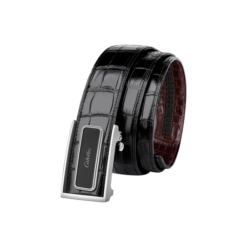 CATELLES Double Sided Crocodile Leather Leather Belts Men's 3.5cm/3.8cm-1