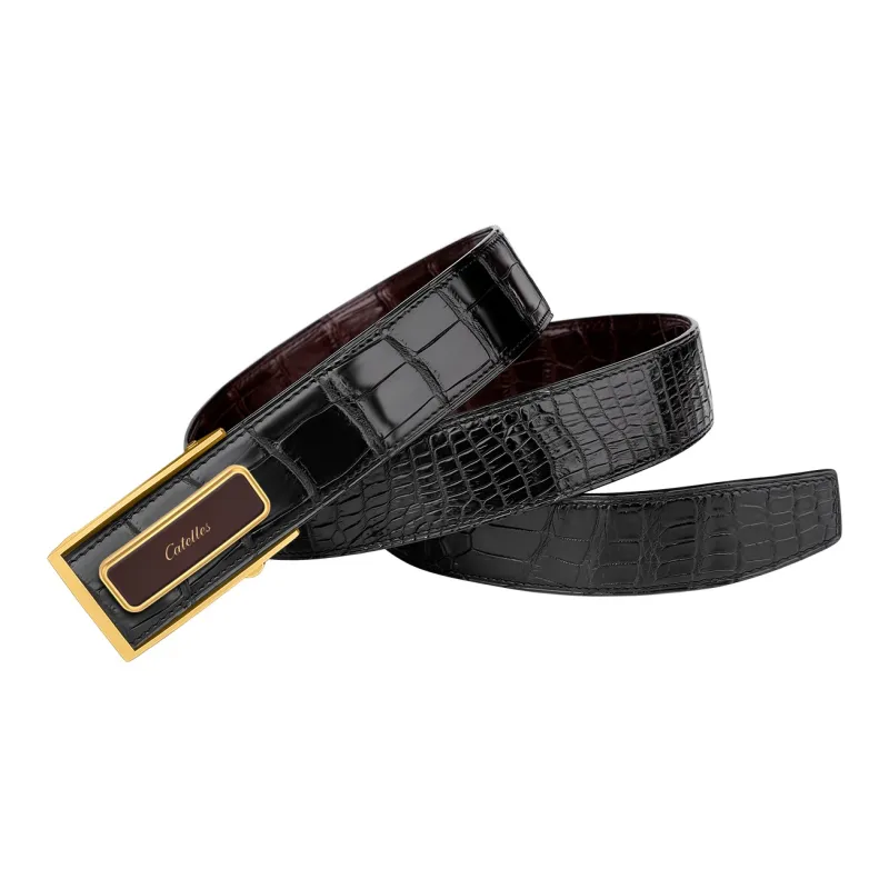 CATELLES Double Sided Crocodile Leather Leather Belts Men's 3.5cm/3.8cm-8