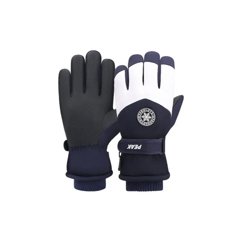 PEAK Polyester Sports Gloves Unisex Black Gray Blue White-6