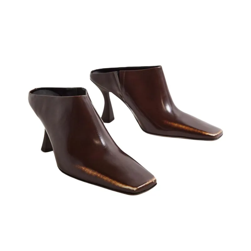 MIISTA Wrap-toe Slippers Women's Brown-2