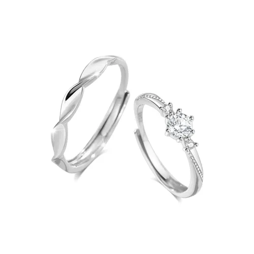 BLANK IN BLANK Sterling Silver Rings Unisex Date Snake Year Ornament Box