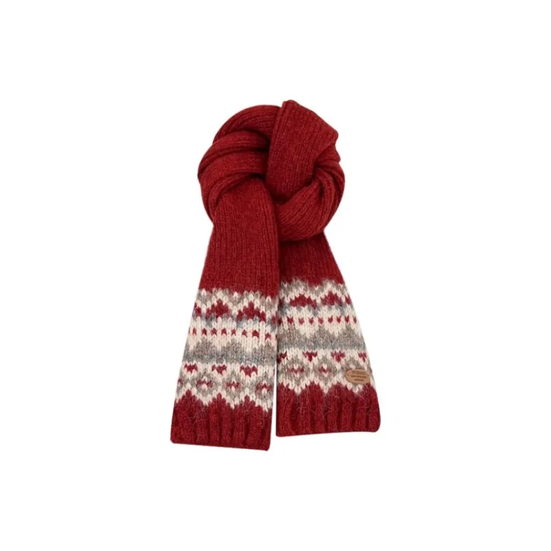 JKEM Faux Cashmere Knit Scarves Unisex-0