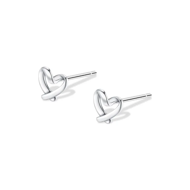 KUMET Sterling Silver Stud Earrings Women's Anniversary For Couples-6