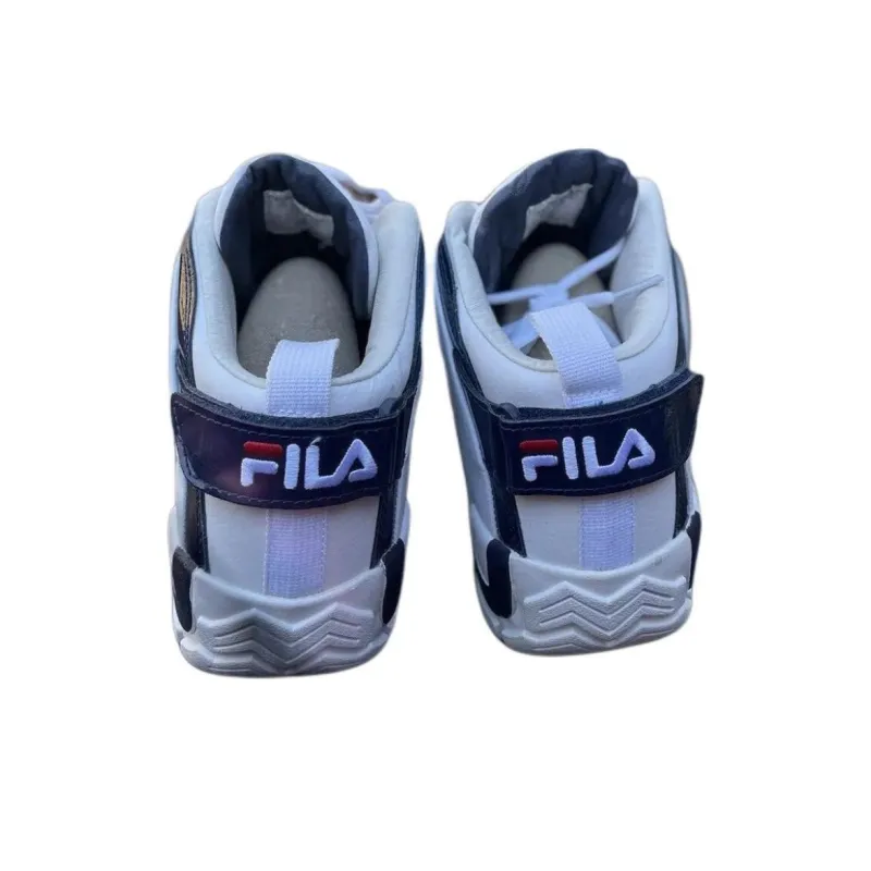 FILA Grant Hill 2 Wear resistant And Lightweight Mid Top Vintage Basketball Shoes Men's White-2