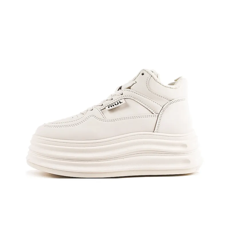 La Chapelle Skateboard Shoes Women's High Top Ecru-1