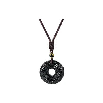 SINO GEM Obsidian Necklaces Unisex