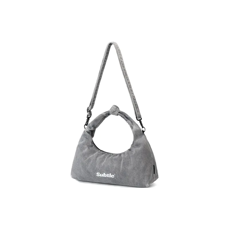 Subtle Fabric Underarm Handbag, Shoulder Bag Unisex Black/Blue/Gray-8