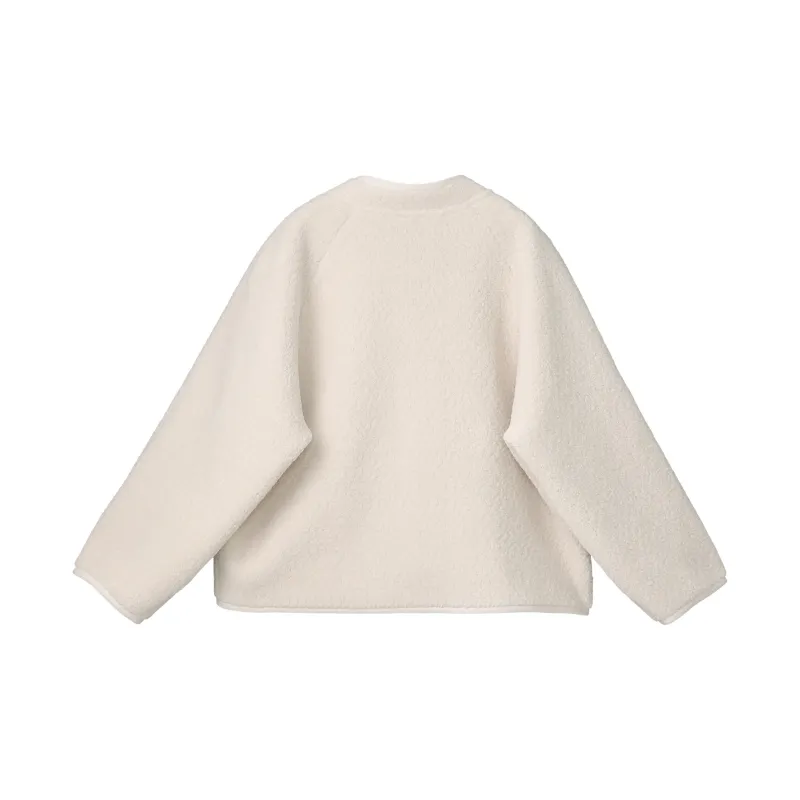 Fstudio Fall And Winter Korean Petite Energetic Cropped Lambswool Coat Women's-1