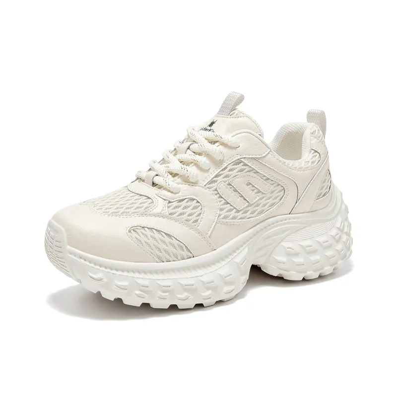 Spider King Low Top Chunky Sneakers Women's Ecru-1