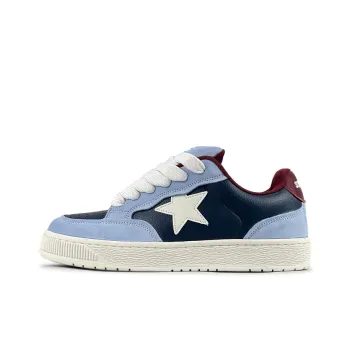 LuzaoT SUPER DRAG Anti Slip And Wear Resistant Breathable Low Top Skateboard Shoes Women's Denim Blue