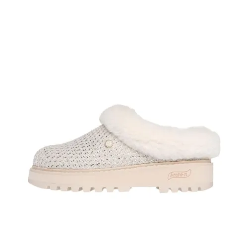 Martha Stewart x Skechers Arch Fit Slip-Resistant Wrap-toe Slippers Women's Beige