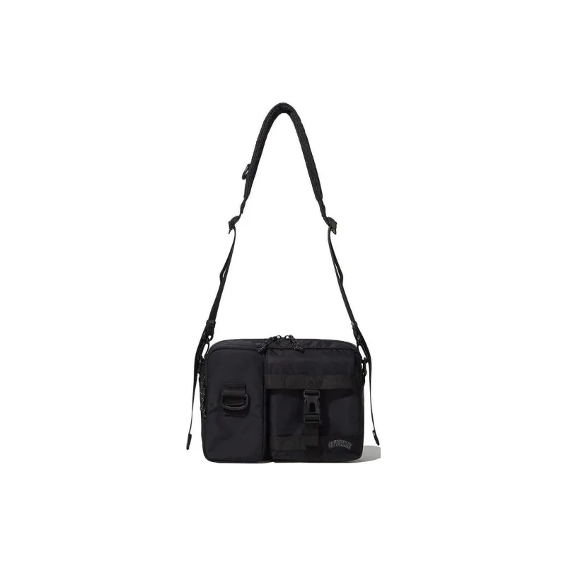 COVERNAT Nylon Shoulder Bag, Crossbody Bag Medium Size Unisex Black-0