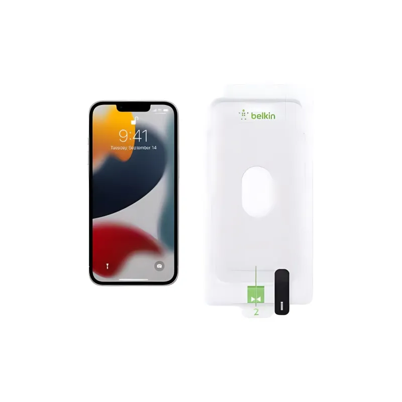 BELKIN Glass Material Compatible With IPhone 13 | 13 Pro Impact-Resistant Dual Ion Exchange Craft Mobile Phone Film-1