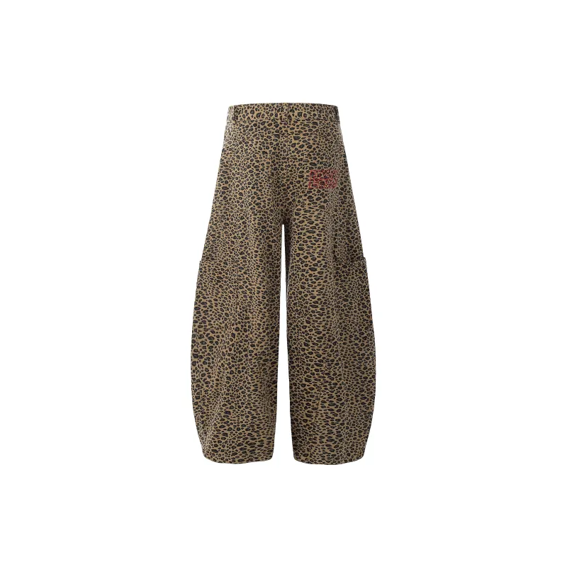 GBXM Casual Pants Unisex Leopard Print-2