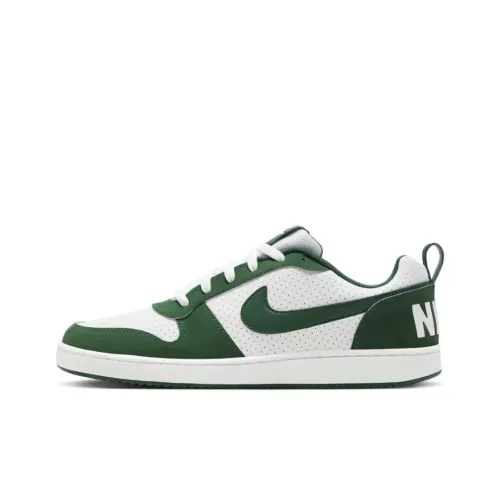 Nike Court Borough Anti Slip Wear Resistant Low Top Skateboard Shoes Men's White Green