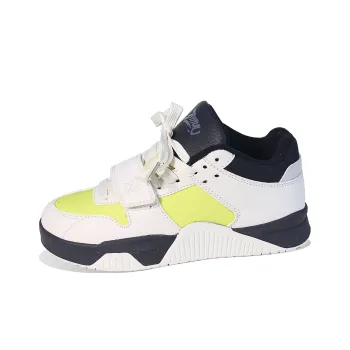BPLB Low Top Skateboard Shoes Unisex White Neon Yellow