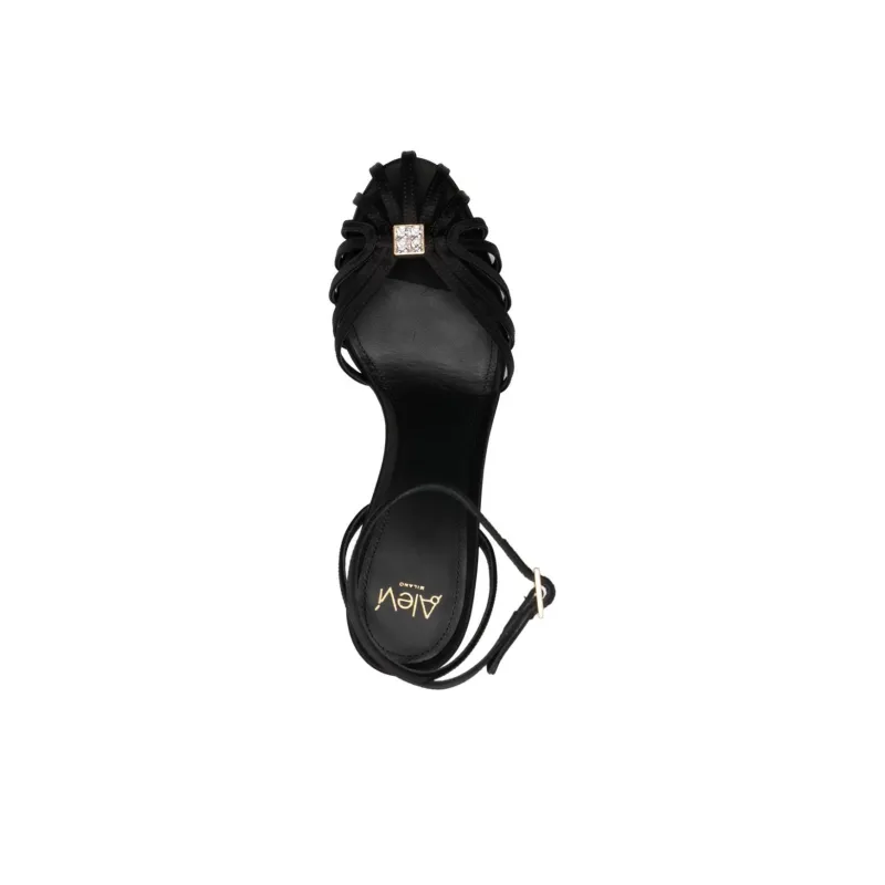 Alevì 110mm Caged Satin Sandals-4