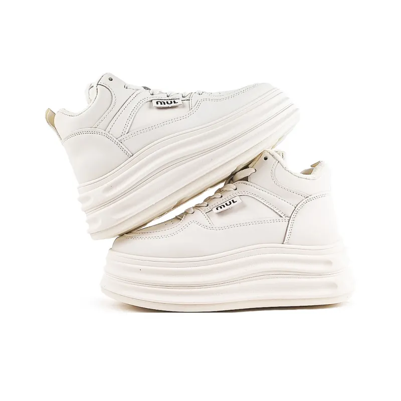 La Chapelle Skateboard Shoes Women's High Top Ecru-3