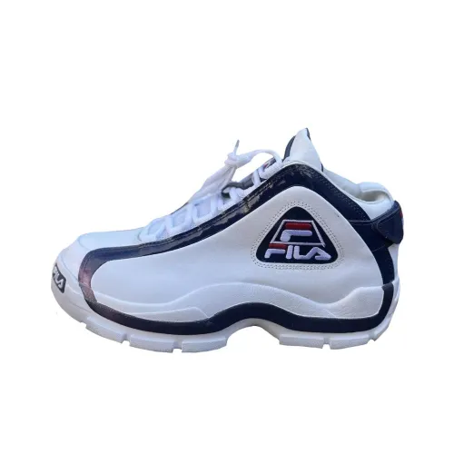 FILA Grant Hill 2 Wear resistant And Lightweight Mid Top Vintage Basketball Shoes Men's White