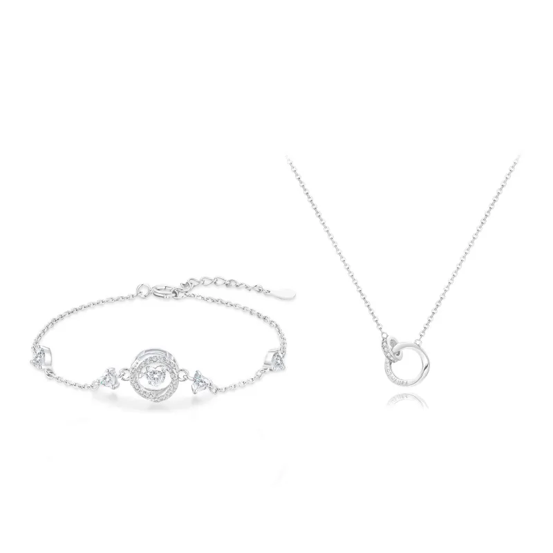 FORCHI Zircon Bracelets Women's Couple's Sweet Style Box-8