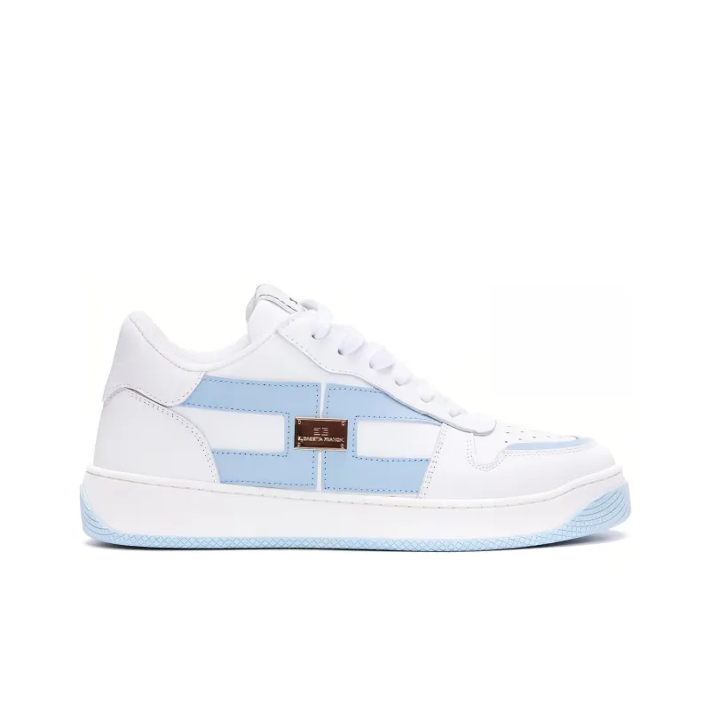 Elisabetta Franchi Low Top Skateboard Shoes Women's White Light Blue-1
