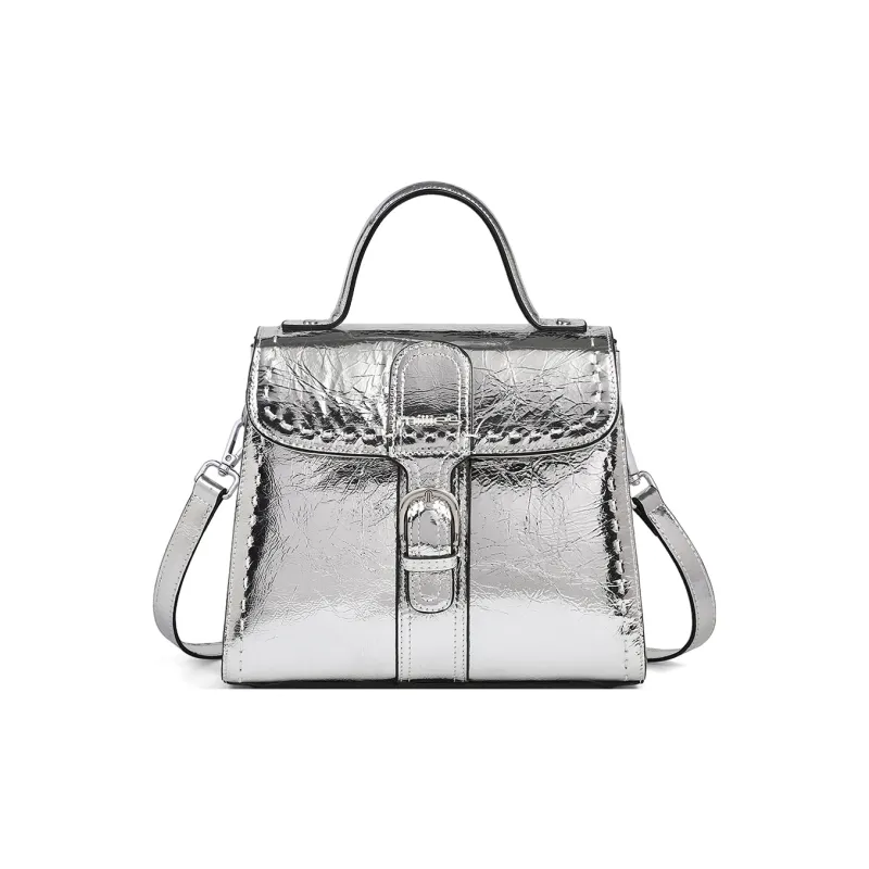 MILLIE'S Cow Leather Handbag, Underarm Shoulder Bag, Crossbody Bag, Small Square Bag Regular Women's Multicolor-18