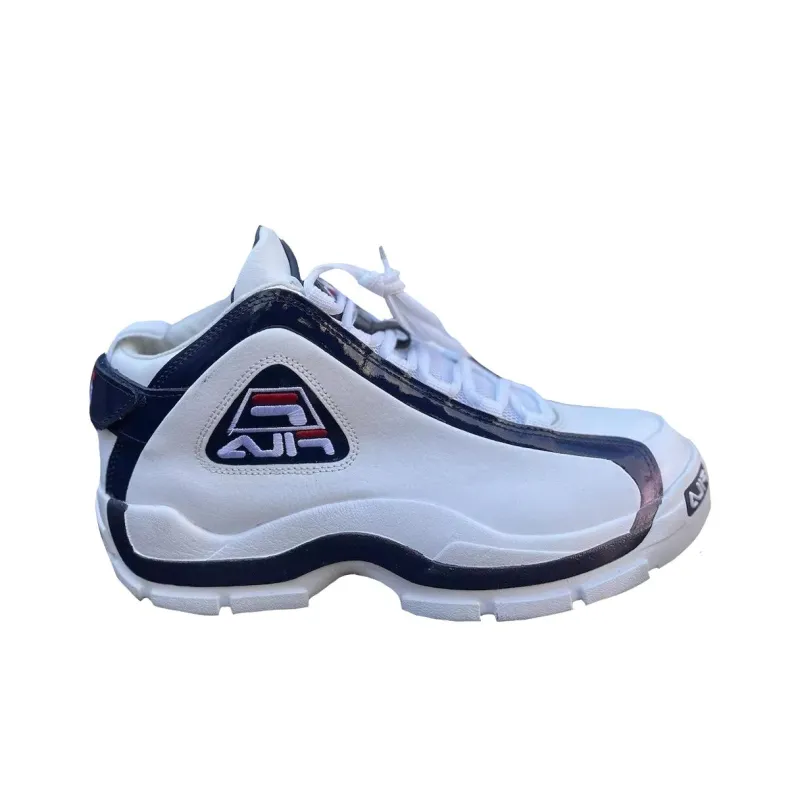 FILA Grant Hill 2 Wear resistant And Lightweight Mid Top Vintage Basketball Shoes Men's White-1