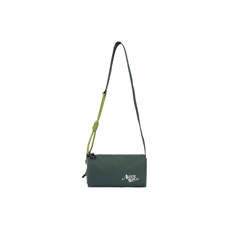 Subtle Fabric, PU Crossbody Bag Unisex Khaki/Blue/Green/Pale Green-22