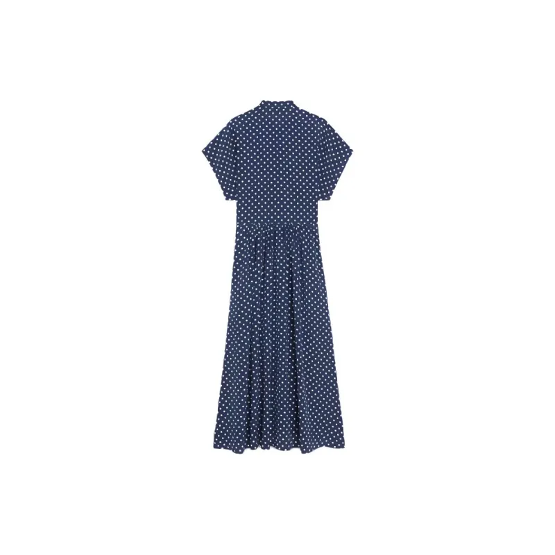 CELINE FW21 Short Sleeved Dresses Women's Ocean Blue-1