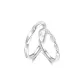 S999 Fine Silver-Mobius Couple Rings